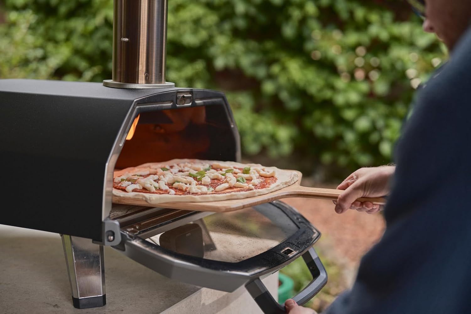 Ooni Karu 2 Pro Multi-Fuel Pizza Oven - Outdoor Pizza Oven with Pizza Stone & Integrated Thermometer