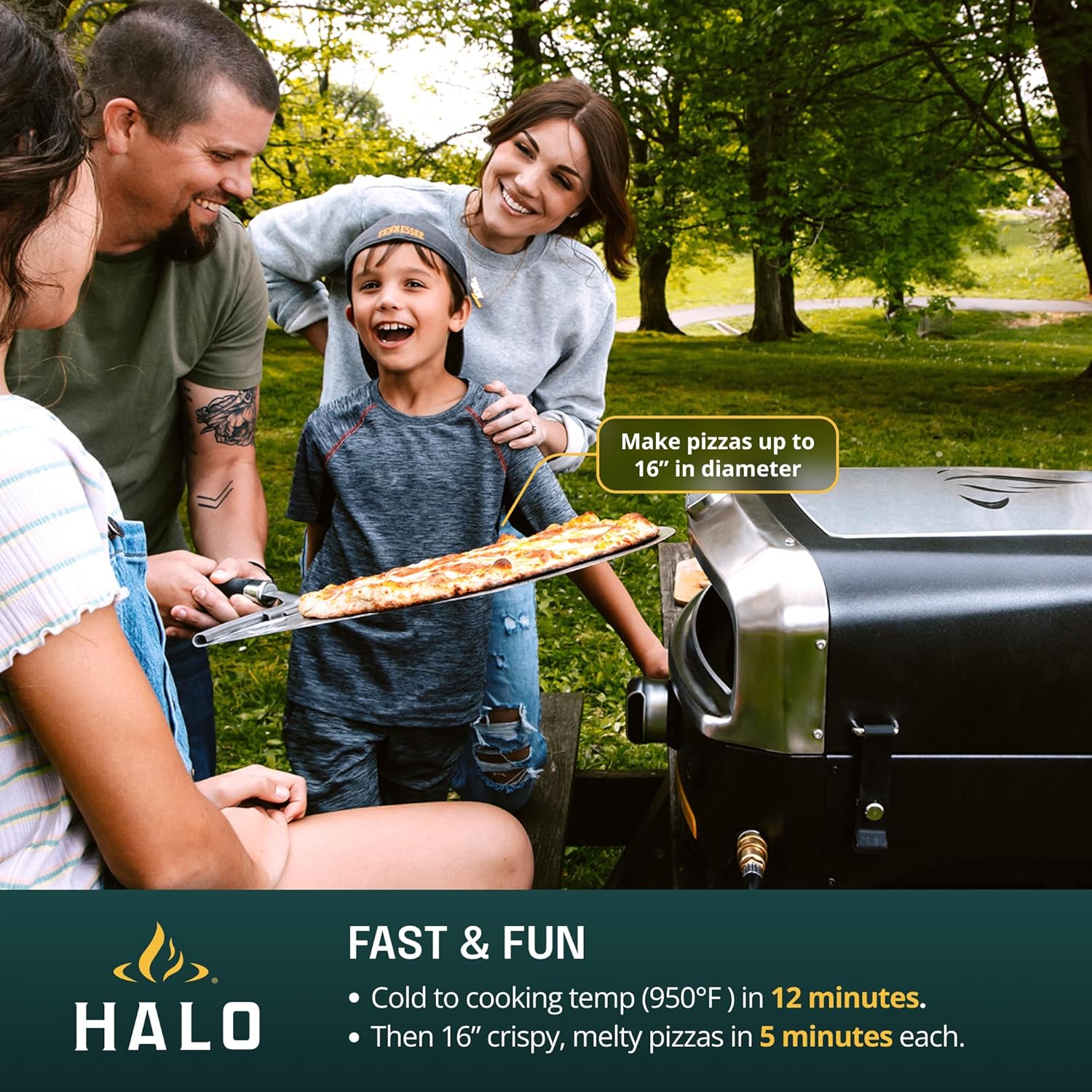HALO Versa 16 Pizza Oven | 16” Rotating Stone